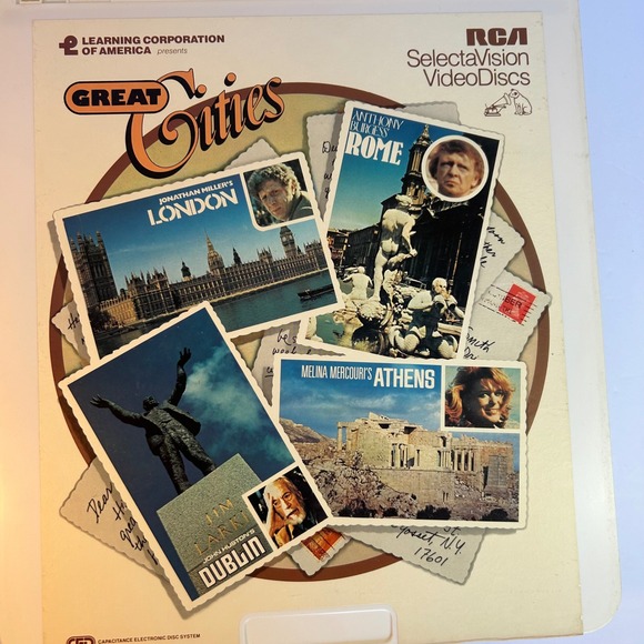 Great Cities SelectaVision VideoDiscs London Rome Athens Dublin RCA - Picture 1 of 2